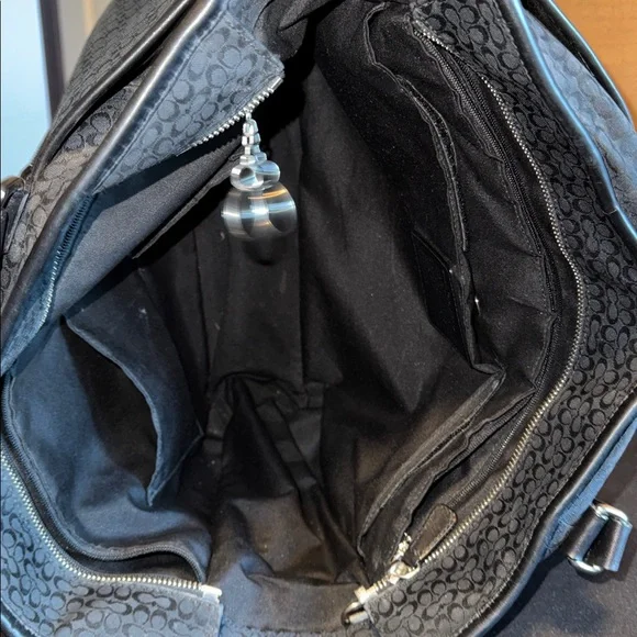 Coach Black Signature Jacquard Tote - Picture 9 of 11